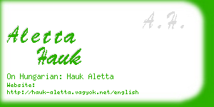 aletta hauk business card